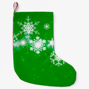 2d illustration. Snowflakes on background. Holy Ch Small Christmas Stocking