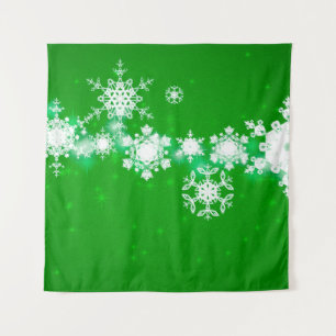 2d illustration. Snowflakes on background. Holy Ch Tapestry