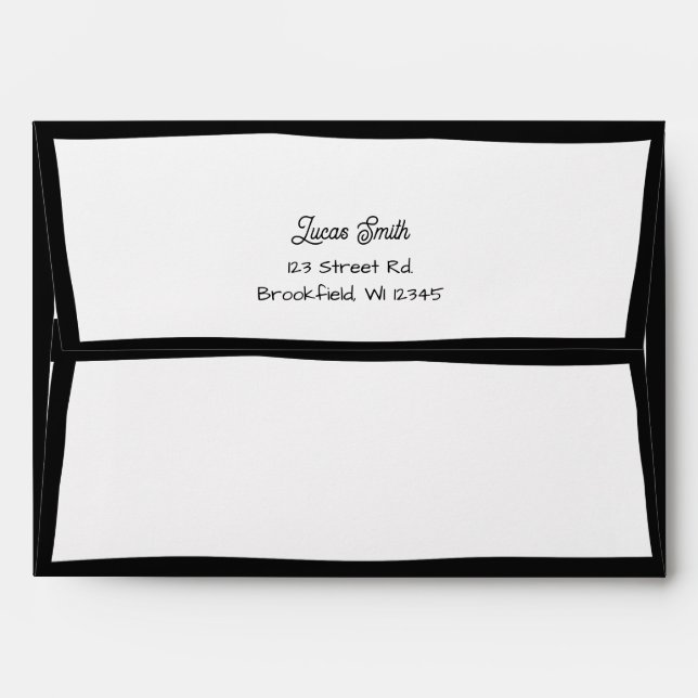 2D Second Birthday Party  Envelope (Back (Top Flap))