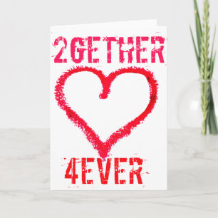 2gether 4ever teen love on valentines day holiday card