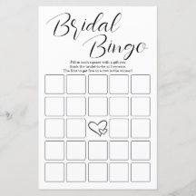 2in1 Bridal Bingo & Whats in your Purse Games
