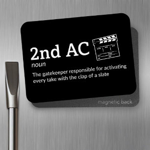 2nd AC Definition - Film Crew 3" x 4" Flex Magnet