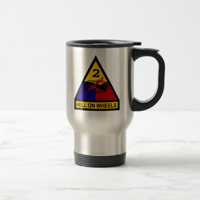 2nd AD Class A Shoulder Patch Travel Mug (Right)