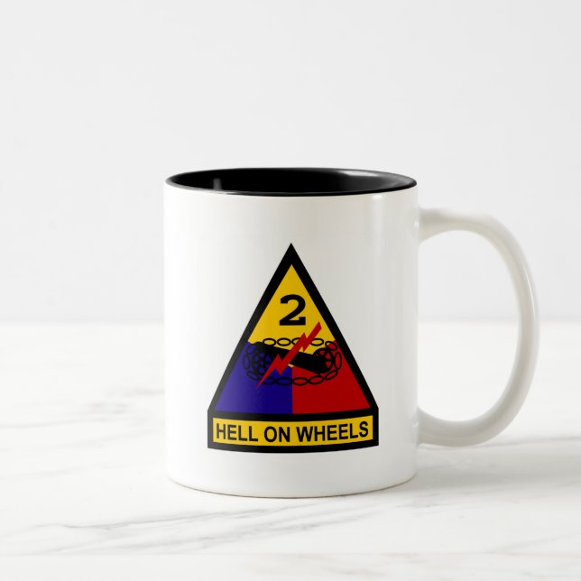 2nd AD Class A Shoulder Patch Two-Tone Coffee Mug (Right)