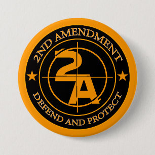 2nd Amendment 3 7.5 Cm Round Badge