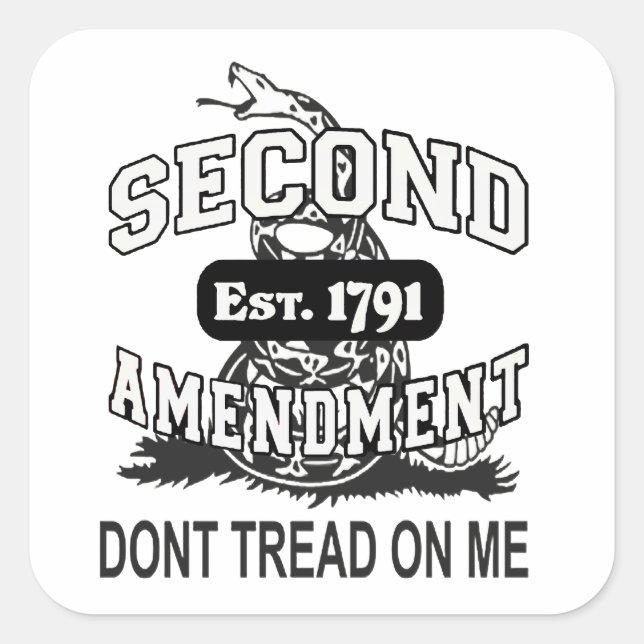 2nd Amendment Bear Arms Gadsden Flag Sticker USA (Front)