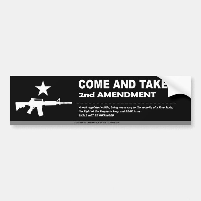 2nd Amendment Bumper Sticker (Front)