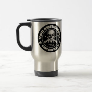 2nd Amendment Come And Take It Skull And AR's Travel Mug