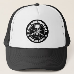 2nd Amendment Come And Take It Skull And AR's Trucker Hat