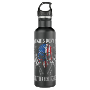 2nd Amendment Feelings America USA Patriotic Skull 710 Ml Water Bottle