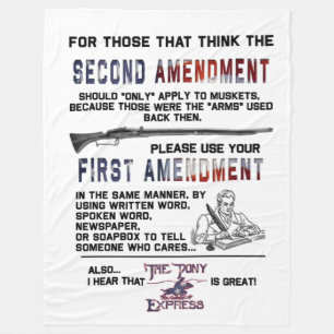2nd Amendment Fleece Blanket