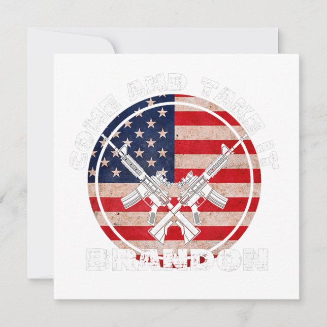 2nd Amendment Gun Rights Come And Take It Brandon  Save The Date (Front)