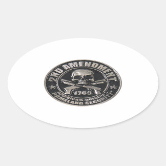 2nd Amendment Medal Oval Sticker