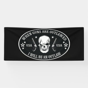 2nd Amendment Throw Pillow Banner