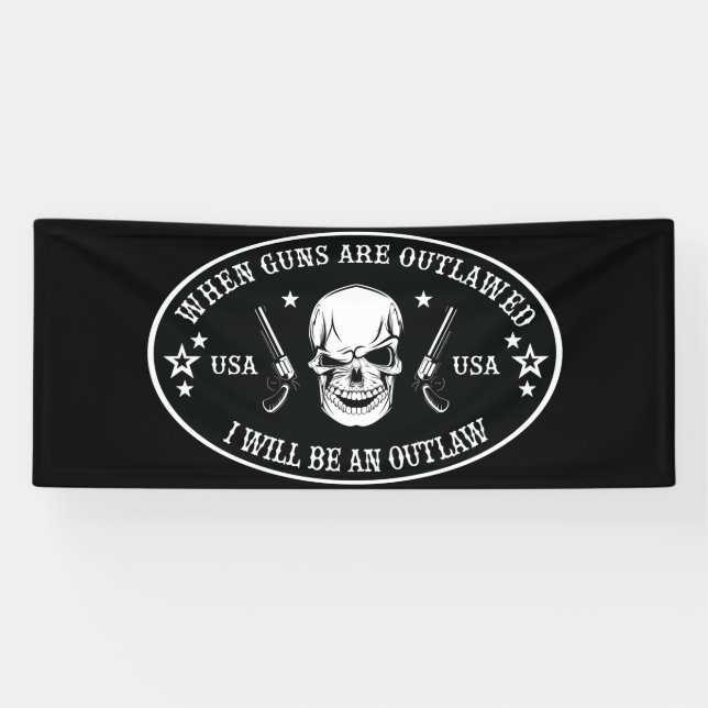 2nd Amendment  Throw Pillow Banner (Horizontal)