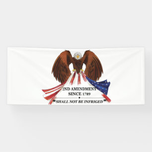 2nd Amendment  Throw Pillow Banner