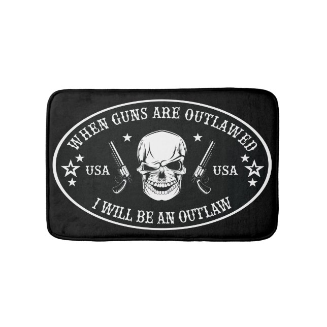 2nd Amendment  Throw Pillow Bath Mat (Front)
