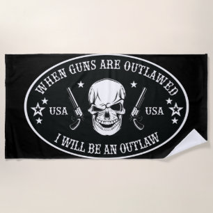 2nd Amendment Throw Pillow Beach Towel