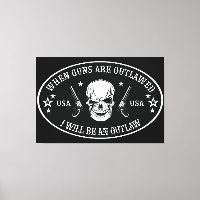 2nd Amendment  Throw Pillow Canvas Print (Front)