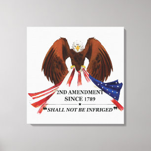 2nd Amendment Throw Pillow Canvas Print