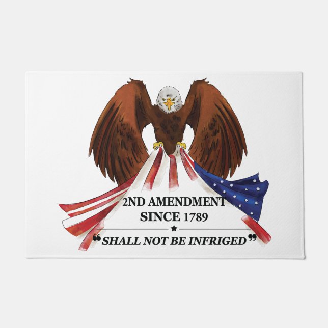 2nd Amendment  Throw Pillow Doormat (Front)