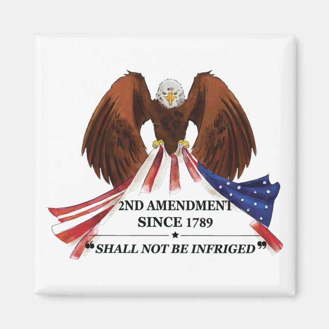 2nd Amendment  Throw Pillow Magnet (Front)
