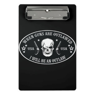 2nd Amendment  Throw Pillow Mini Clipboard