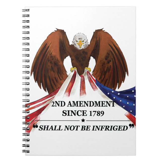 2nd Amendment  Throw Pillow Notebook (Front)