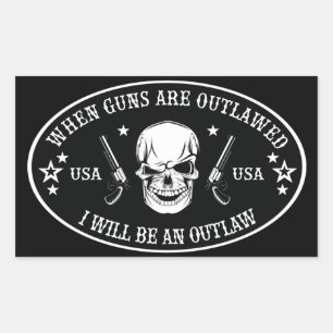 2nd Amendment  Throw Pillow Rectangular Sticker