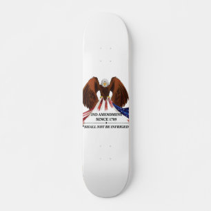 2nd Amendment Throw Pillow Skateboard