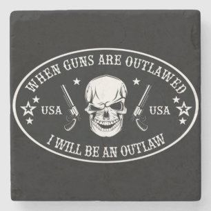 2nd Amendment  Throw Pillow Stone Coaster