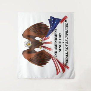 2nd Amendment Throw Pillow Tapestry