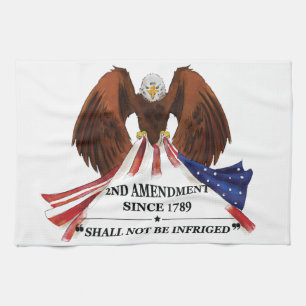 2nd Amendment Throw Pillow Tea Towel