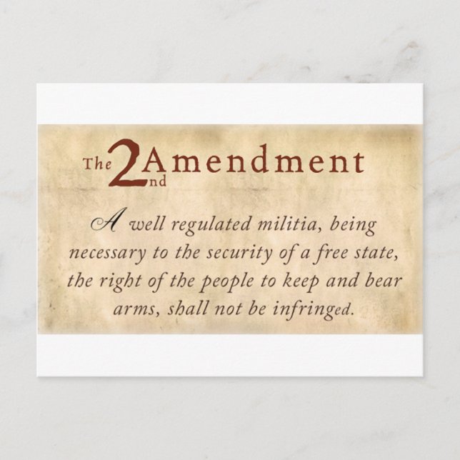 2nd Amendment Vintage Postcard (Front)