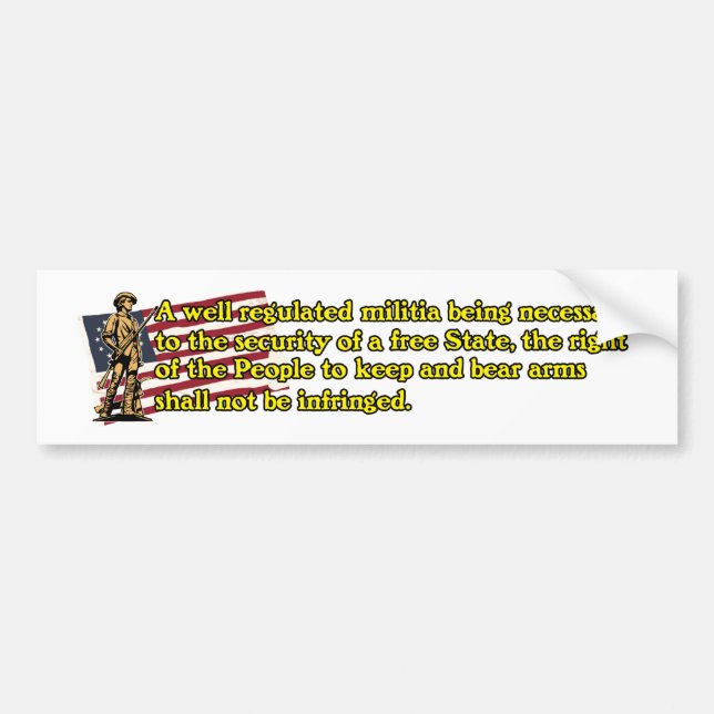 2nd_amndmnt_bmprstkr_wht bumper sticker (Front)
