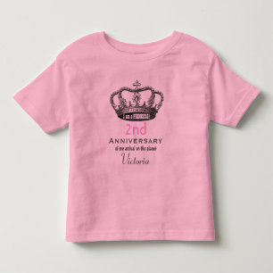 2nd Anniversary Birthday Funny Princess Crown V02 Toddler T-Shirt