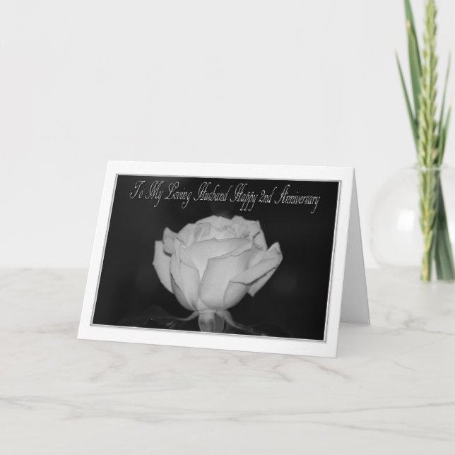 2nd Anniversary for Husband Card (Front)