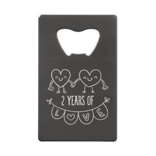 2nd Anniversary Gift For Her Chalk Hearts   P2