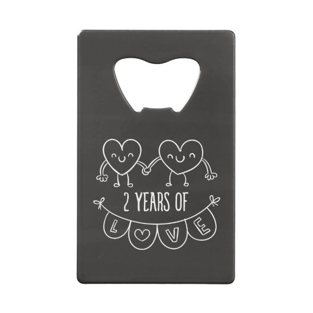 2nd Anniversary Gift For Her Chalk Hearts | P2 (Front)