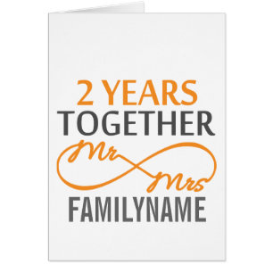 2nd Anniversary Mr. & Mrs Infinity Personalised