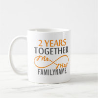 2nd Anniversary Mr. & Mrs Infinity Personalised