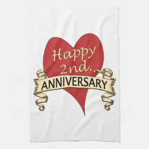 2nd. Anniversary Tea Towel