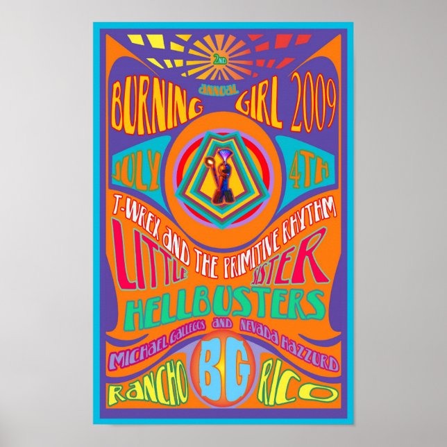 2nd Annual Burning Girl 2009 Poster (Front)