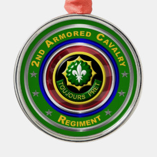 2nd Armored Cavalry Christmas Metal Tree Decoration