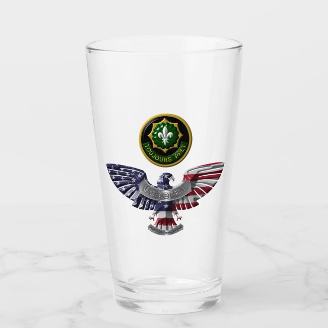 2nd Armored Cavalry Regiment Eagle Glass Cup (Front)