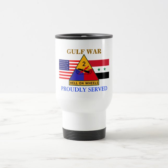 2ND ARMORED DIVISION GULF WAR TRAVEL MUG (Center)