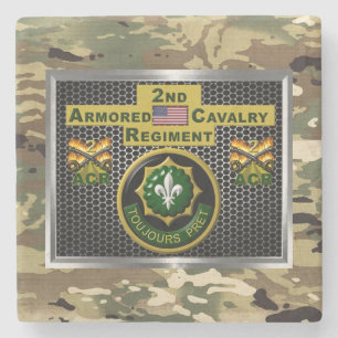 2nd Armoured Cavalry Regiment “Always Ready” Stone Coaster