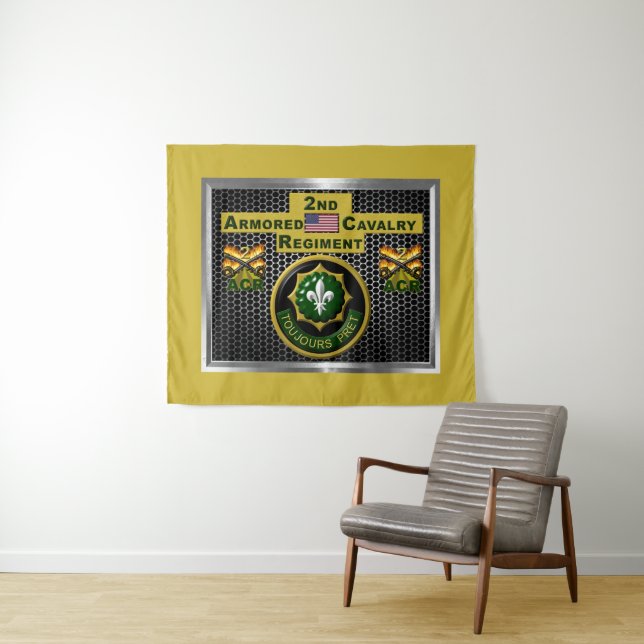 2nd Armoured Cavalry Regiment “Always Ready” Tapestry (In Situ (Horizontal))