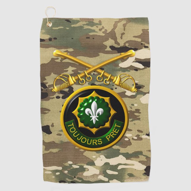2nd Armoured Cavalry Regiment  Golf Towel (Front)