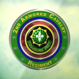 2nd Armoured Cavalry Window Cling